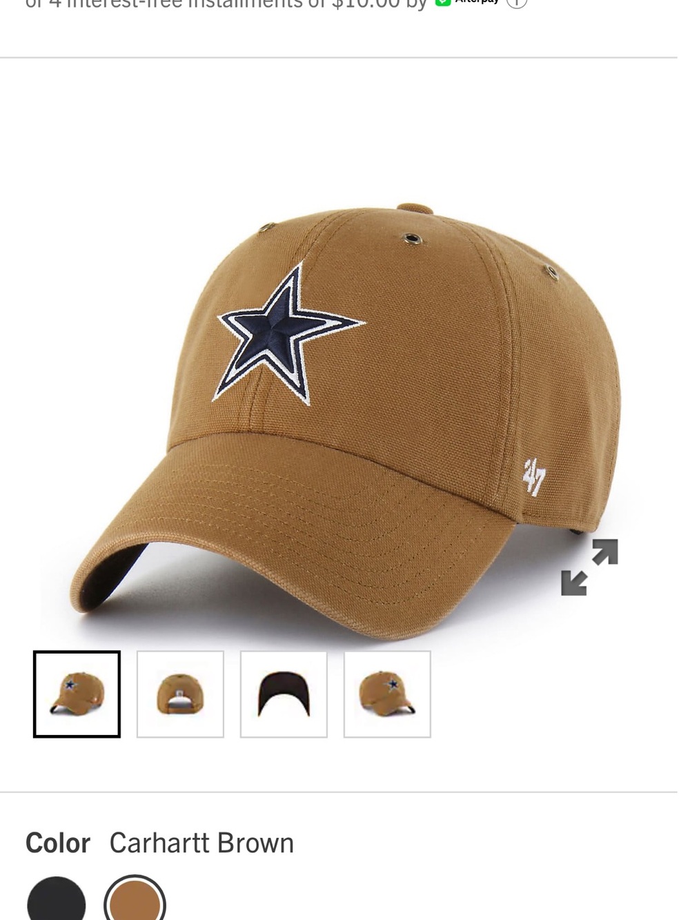 Carhartt Brown Dallas cowboys Cap with Navy Star Patch